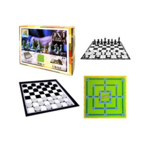 Jogo 3 em 1 dama/trilha/xadrez ref 2161 Big Boy