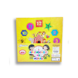 Jogo de madeira aprendendo as horas 24x24cm ref 4040 Conecta