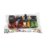 Kit c/ 04 mini carrinhos a friccao ref 35 Azul Importacao