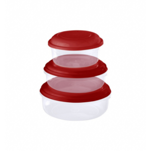 Jogo c/ 03 potes redondo baixo pmg 1l/600ml/400ml ct-164 Giplas