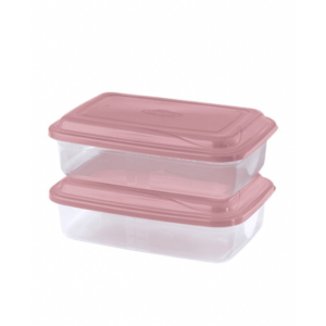 Jogo c/ 02 potes retangular 1,5 lts ref cr 215 Giplas