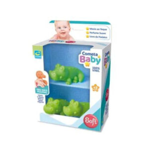 Kit c/ 03 brinquedos baby soft jacare ref 418 Cometa Brinquedos