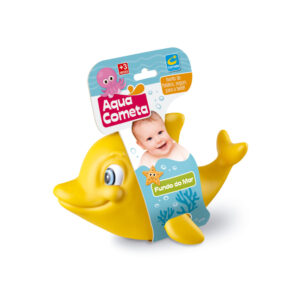Brinquedo emborrachado golfinho amarelo ref 241 Cometa Brinquedos
