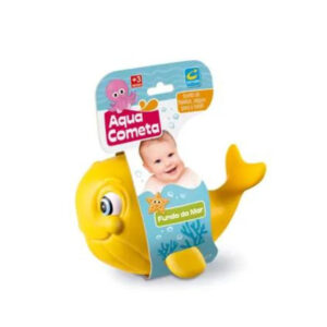 Brinquedo emborrachado baleia amarela ref 242 Cometa Brinquedos