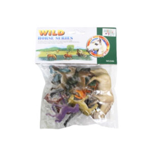 Pacote c/ 10 animais mini cavalos plasticos ms3258 OM Utilidades