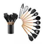 Kit c/ 12 utensilios silicone cozinha ref 1106 Oeste Importadora