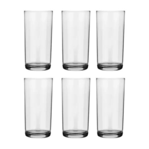 Jogo c/ 06 copos 300 ml vidro cylinder ref 7700 Nadir Figueiredo