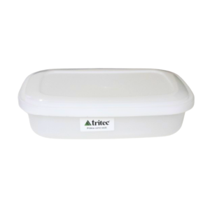 Pote 2,0 lts retangular c/ tampa plastico ref 446 Tritec