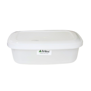 Pote 2,8 lts retangular c/ tampa plastico ref 5447 Tritec