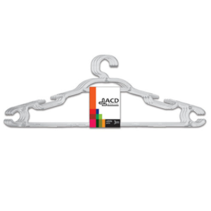 Kit c/ 03 cabide acrilico fino transparente 1039 ACD Plasticos