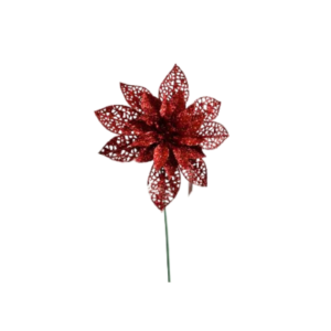 Produto Enfeite decorativo de natal flor 13x13cm vermelha flb82v Mutliart