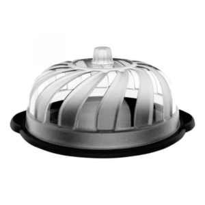 Boleira redonda preta c/ tampa transparente plastico 1014 Uninjet