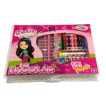 Estojo escolar glam girls c/ 51 pcs ref 3913 Wellmix