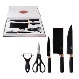 Conjunto c/ 03 facas + descascador + tesoura le chef ck6061 Clink
