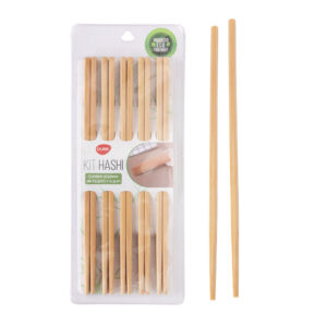 Kit c/ 10 pares de hashi 23,5cm bambu ref ck6251 Clink