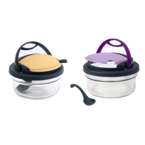 Pote 410 ml vidro c/ tampa e colher plastico ref ck6869 Clink