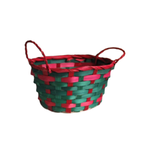 Cesta 20x16x10cm oval decorativa bambu natal ntw30020 Fartex