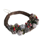 Enfeite guirlanda de natal 30cm fibra natural ref ntd99013 Fartex