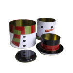 Kit c/ 03 latas metal decorativa natal empilhaveis tw60005 Fartex