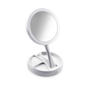 Espelho de mesa 15,5cm redondo led c/cabo usb cb1654 C3B Comercio