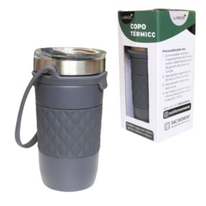 Copo termico 500ml c/ tampa e canudo inox cb3762 C3B Comercio