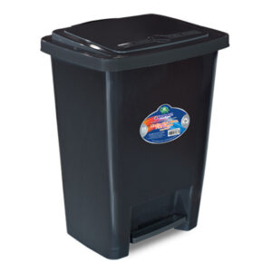 Lixeira 35 lts c/ pedal preto ref 25867pi Toyplast
