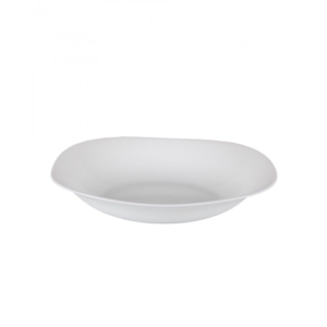 Prato fundo 21cm vidro opaline carine white 5146 Lyor Coliseu