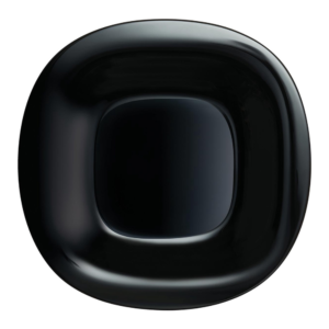 Prato raso 27cm vidro opaline carine noir 5191 Lyor Coliseu