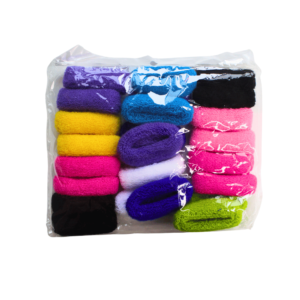 Pacote c/ 24 elasticos color p/ cabelo 10204 Lucio Armarinhos