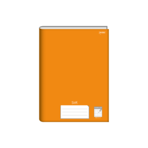 Caderno 96 folhas brochura 14x20cm laranja ref 54075 Jandaia