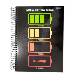 Caderno 10 mat 160 folhas espiral capa dura insano 68872 Jandaia