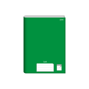 Caderno 96 folhas brochura 14x20cm verde caligrafia 75903 Jandaia