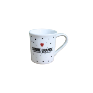 Caneca 150 ml reta gratidao porcelana ref gra-001 Terramada