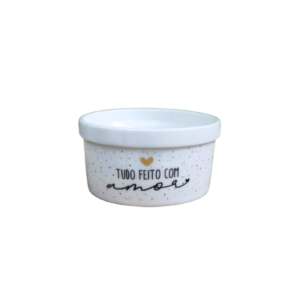 Ramekim 210 ml porcelana gratidao ref gra-005 Terramada