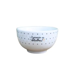 Cumbuca 440 ml porcelana gratidao ref gra-006 Terramada