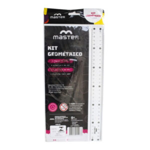 Kit c/ 04 reguas geometricas escolar ref ergkit938 Master