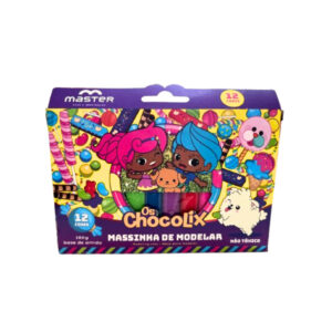 Massa de modelar c/ 12 cores chocolix 180g ref ech09fp Master