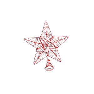 Enfeite decorativo de natal estrela 17,5x21cm natp18 Multiart