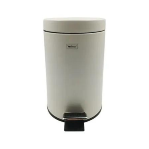 Lixeira 05 lts inox c/ pedal redondo cinza ref 11517 Wellmix