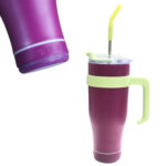 Copo termico 1200 ml canudo mini caixa som 6212 bluetooth Amigold