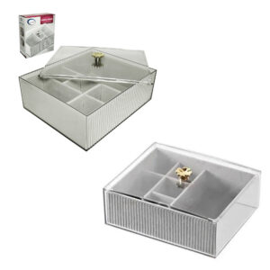 Porta joias 18x15x6,5cm acrilico ref hs85215 Interponte