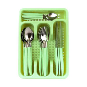 Conj c/ 24 talheres color e separador tiffany ref ixb06111 Wincy