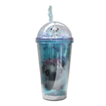 Copo 500 ml plastico led donuts c/ canudo f5280 Flashgoods
