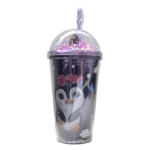 Copo 500 ml plastico led donuts c/ canudo f5280 Flashgoods