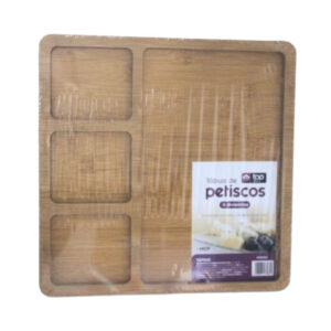 Petisqueira c/ 04 divisorias mdf 30x30cm ref top1433 DL Festas
