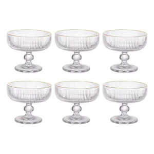 Jogo c/ 04 tacas 320ml sobremesa vidro versalhes v105905 Lehavi