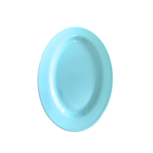Travessa 25cm oval melamina azul ref 4010cb Sakes