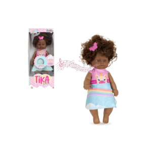 Boneca colecao tika frases cabelo crespo ref 1161 Nova Toys
