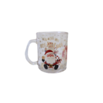 Caneca 330 ml vidro decorativa de natal ref cnx0003 Multiart