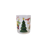 Caneca 330 ml vidro decorativa de natal ref cnx0004 Multiart